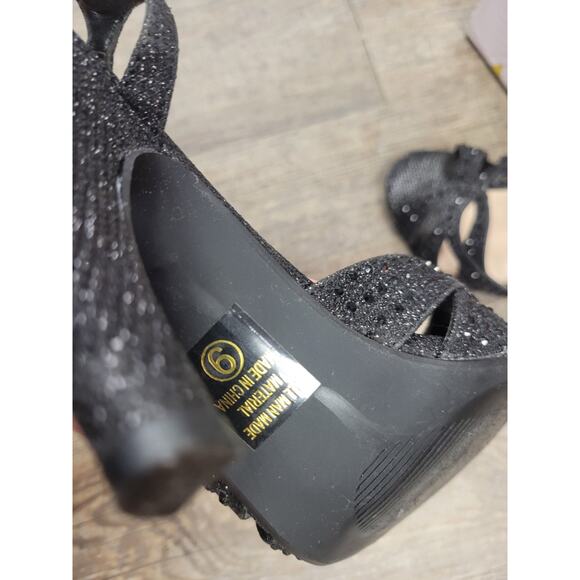 Delicious High Heels Ankle Strap Rhinestone Open Toe Buckled ADDUP Shoes 9 - Picture 5 of 8